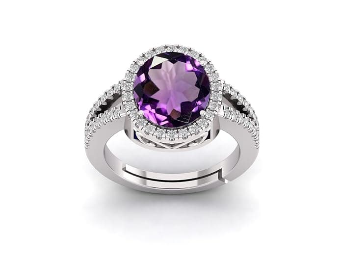 Amethyst Crystal Snake Ring